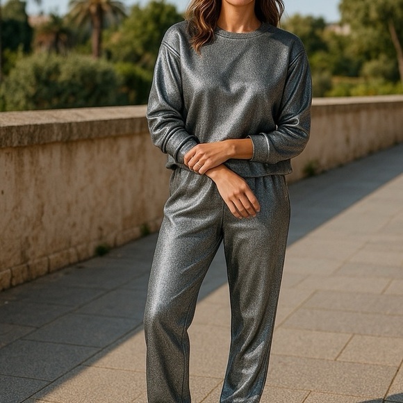 Express Gray SET Track Pants - Picture 1 of 10